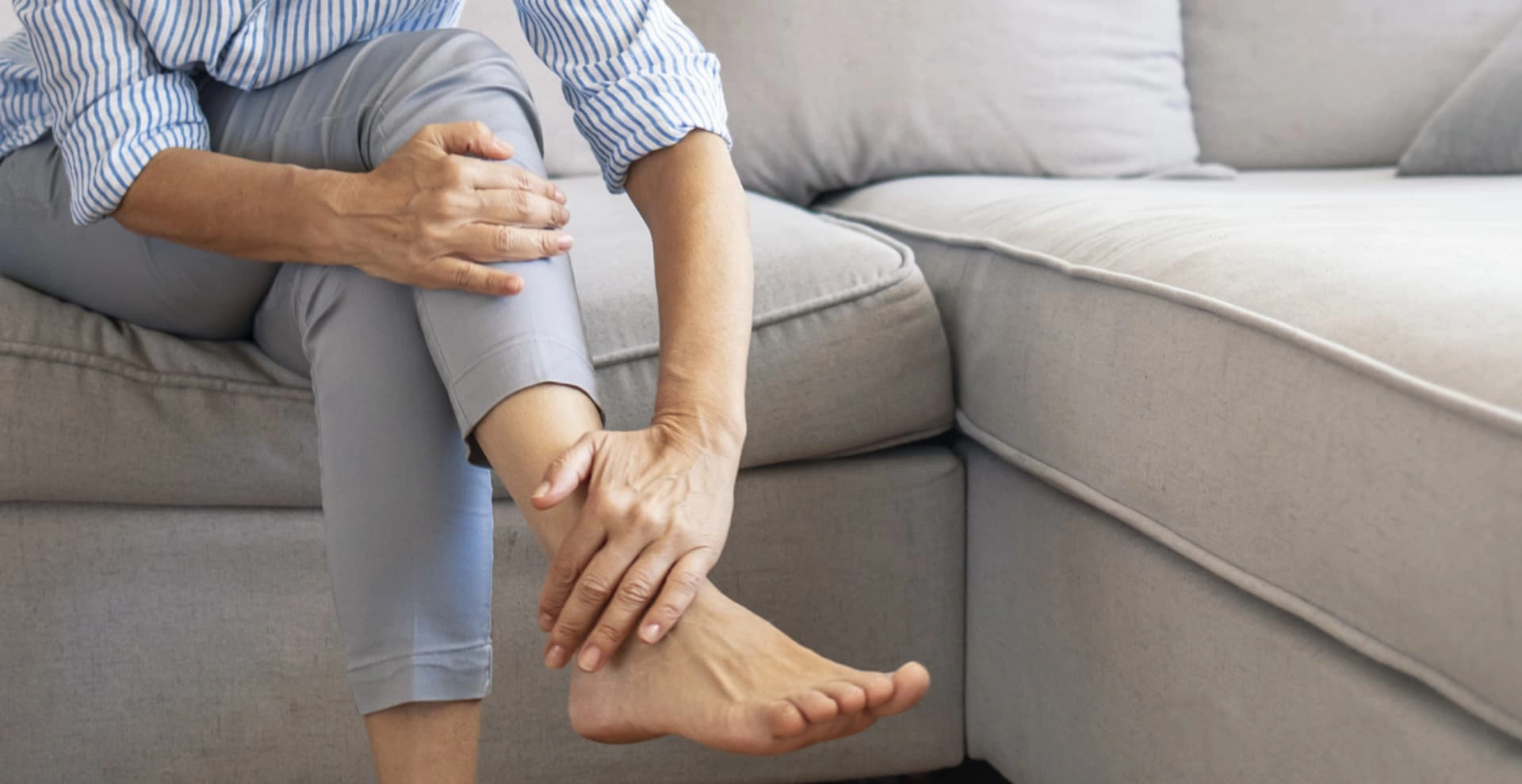Vrouw last van haar been door orthopedische problematiek | Bodycare Fysiotherapie en Leefstijl in Son en Breugel