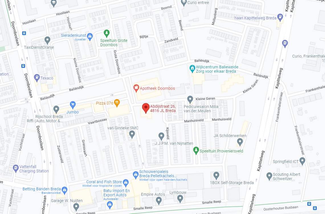 Google Maps locatie Abdijstraat