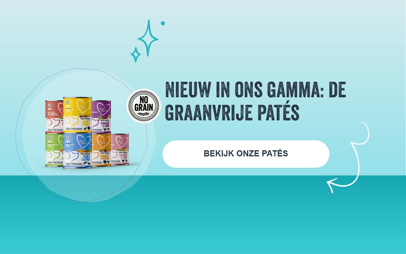 Nieuw in ons gamma: de graanvrije patés van EURO PREMIUM