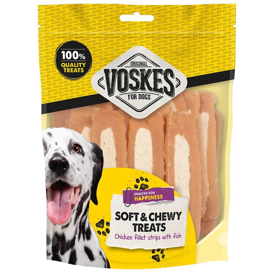 KIPFILET STRIPS MET VIS |  | VOSKES