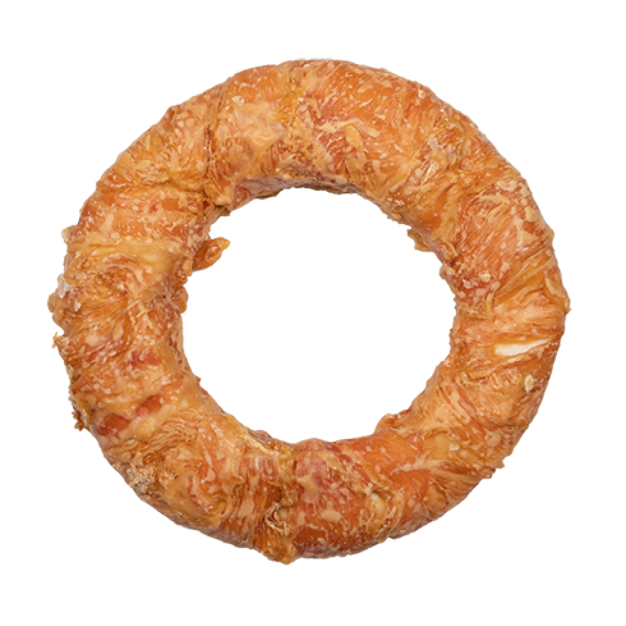 CHEWING RING RAWHIDE & CHICKEN 19CM |  | VOSKES