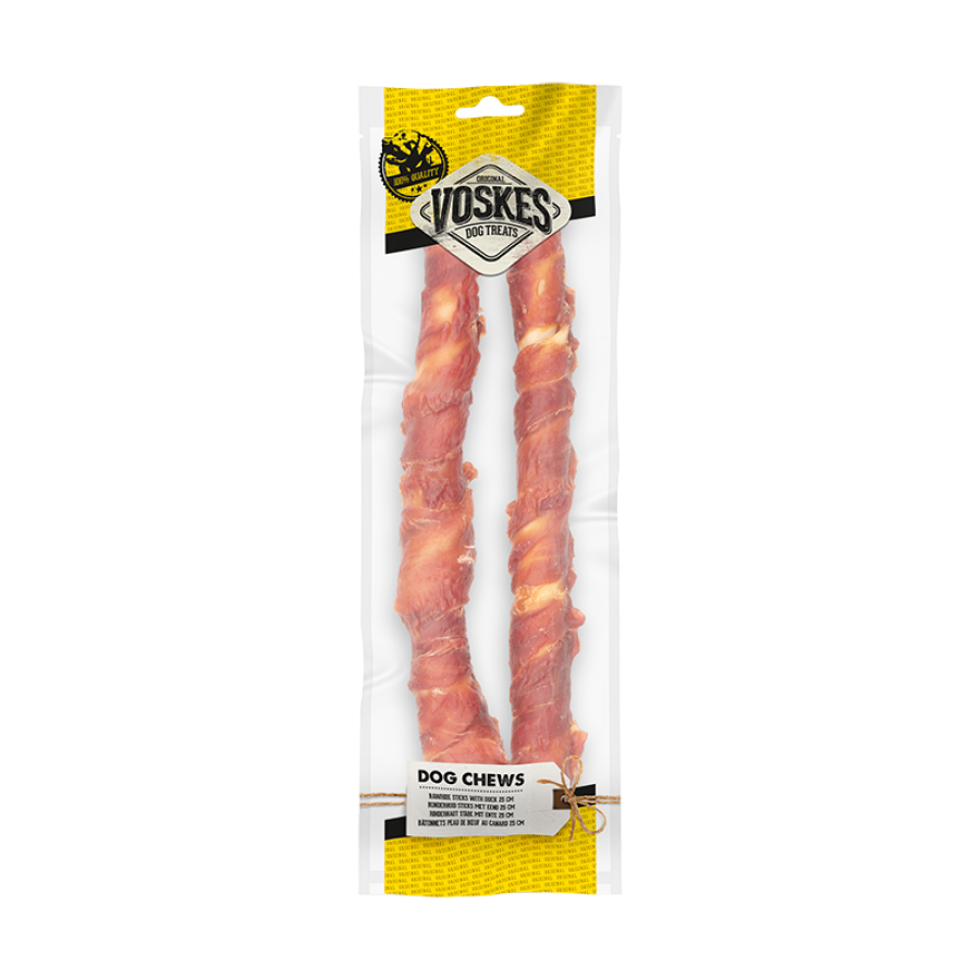 RUNDERHUID STICKS MET EEND 25CM | VOSKES