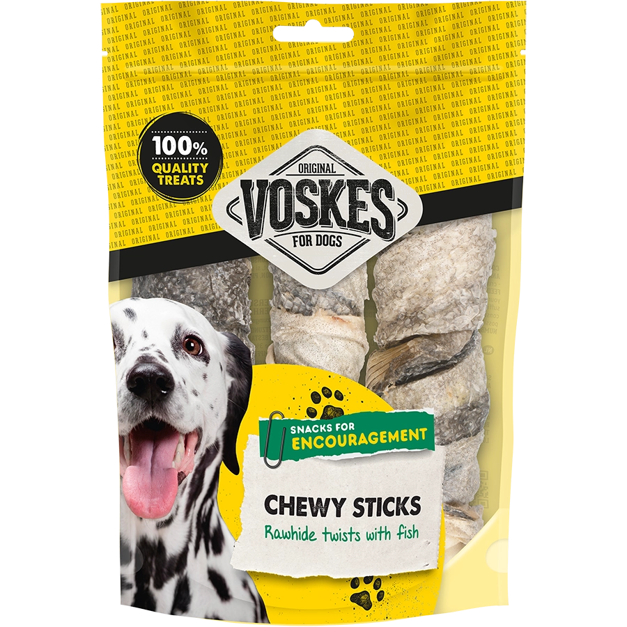 RAWHIDE STICKS WITH FISH 3PCS |  | VOSKES