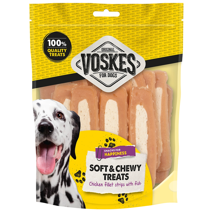 KIPFILET STRIPS MET VIS |  | VOSKES