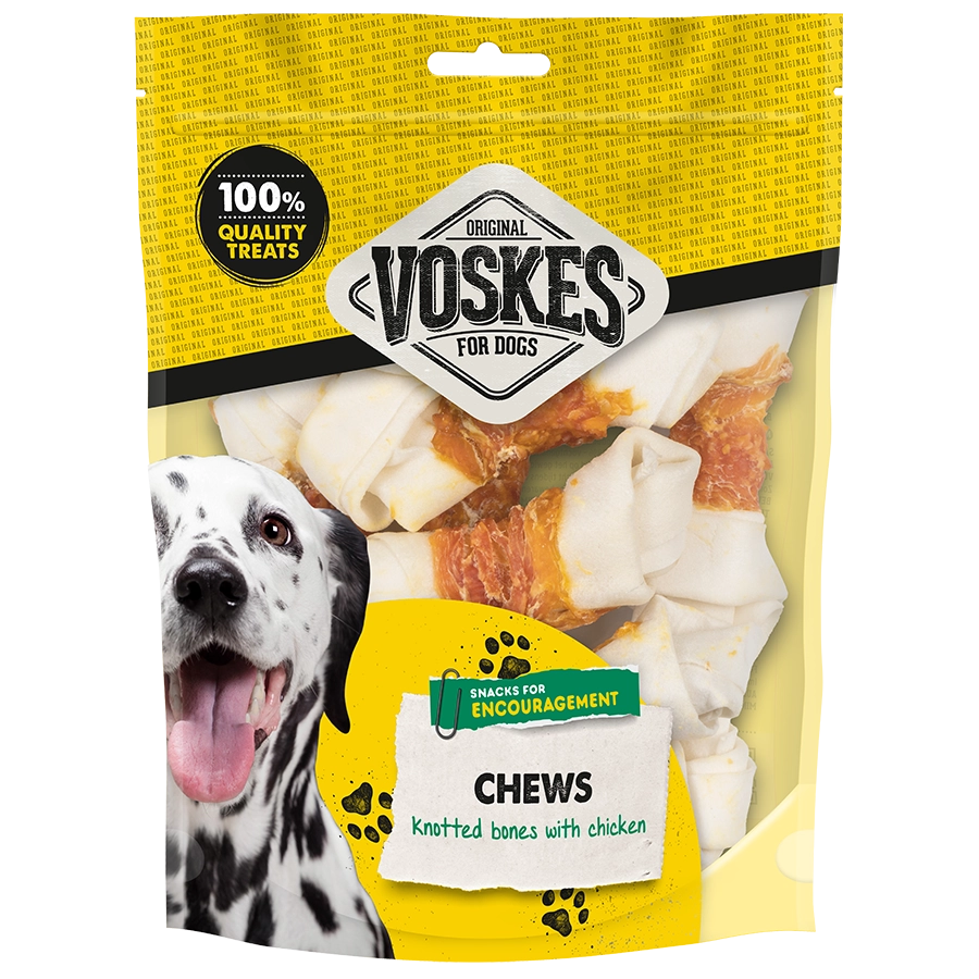 GEKNOTETE KAUKNOCHEN MIT HUHN - 10ST |  | VOSKES
