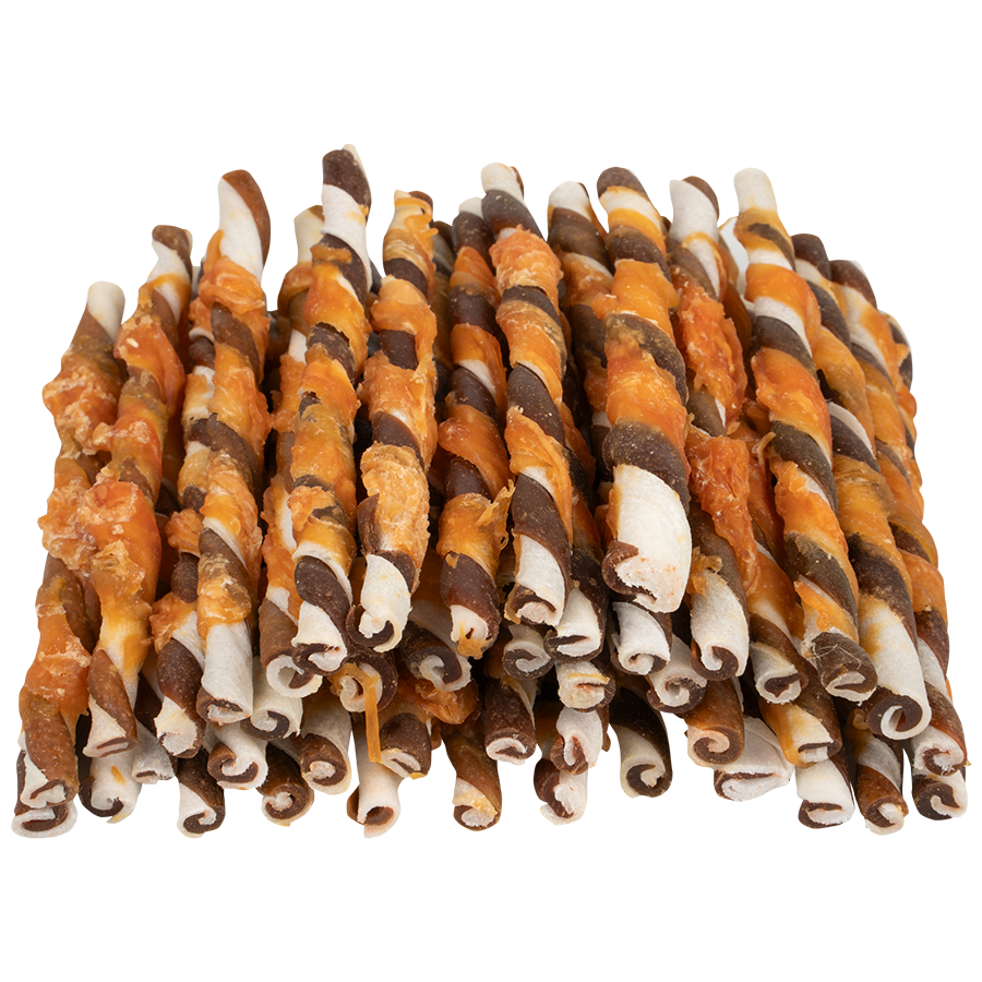 RAWHIDE STICKS BEEF & CHICKEN - 40PCS |  | VOSKES