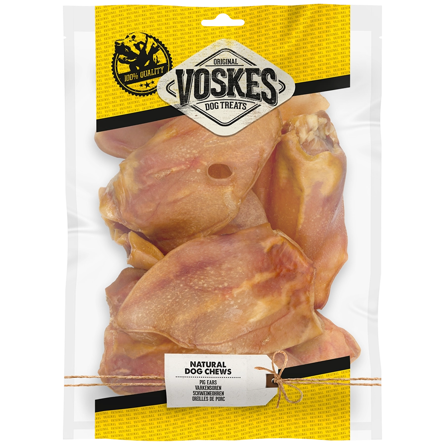 SCHWEINEOHREN - 8ST | Varkensoren hond | Voskes Treats | VOSKES