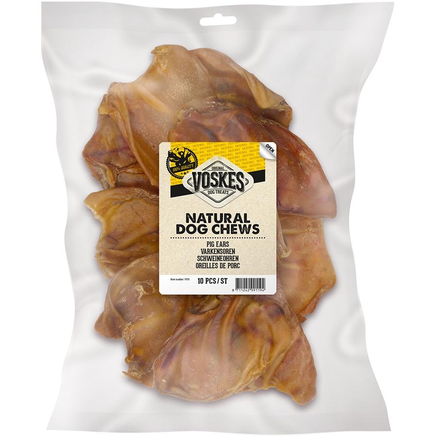 VARKENSOREN (PROMO) - 10ST | Varkensoren hond | Voskes Treats | VOSKES