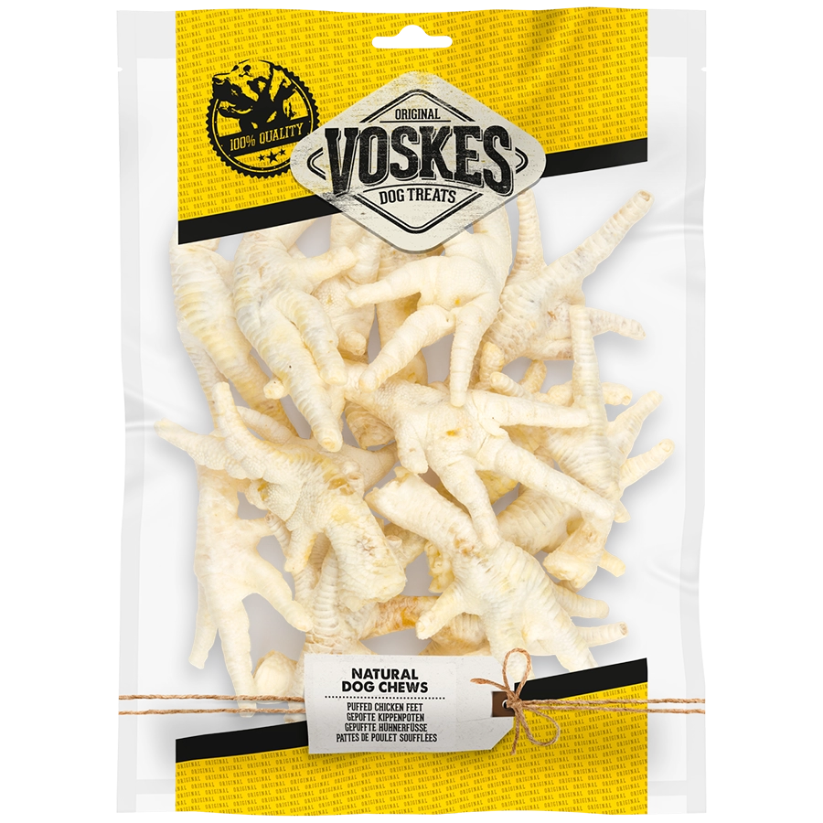 PATTES DE POULET SOUFFLÉES | Gepofte kippenpoten hond | Voskes Treats | VOSKES