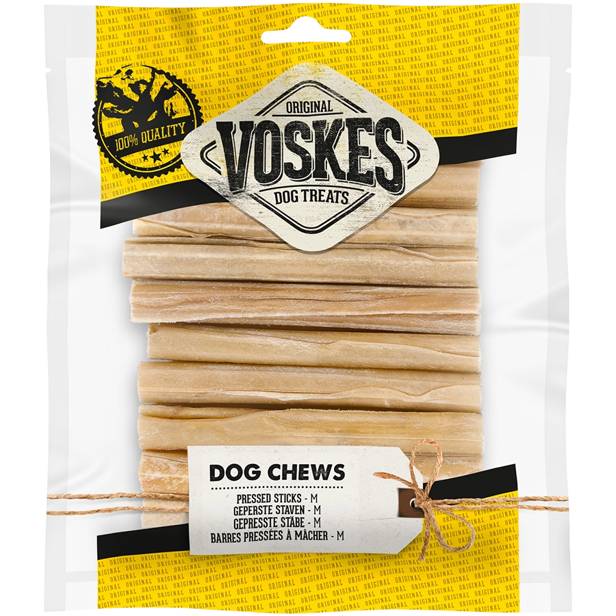 GEPRESSTE STÄBE M 12,5CM - 10ST | Gedroogde hondensnack | Voskes Treats | VOSKES