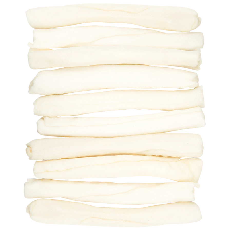 WHITE RAWHIDE ROLL - 8PCS | dog snacks | VOSKES