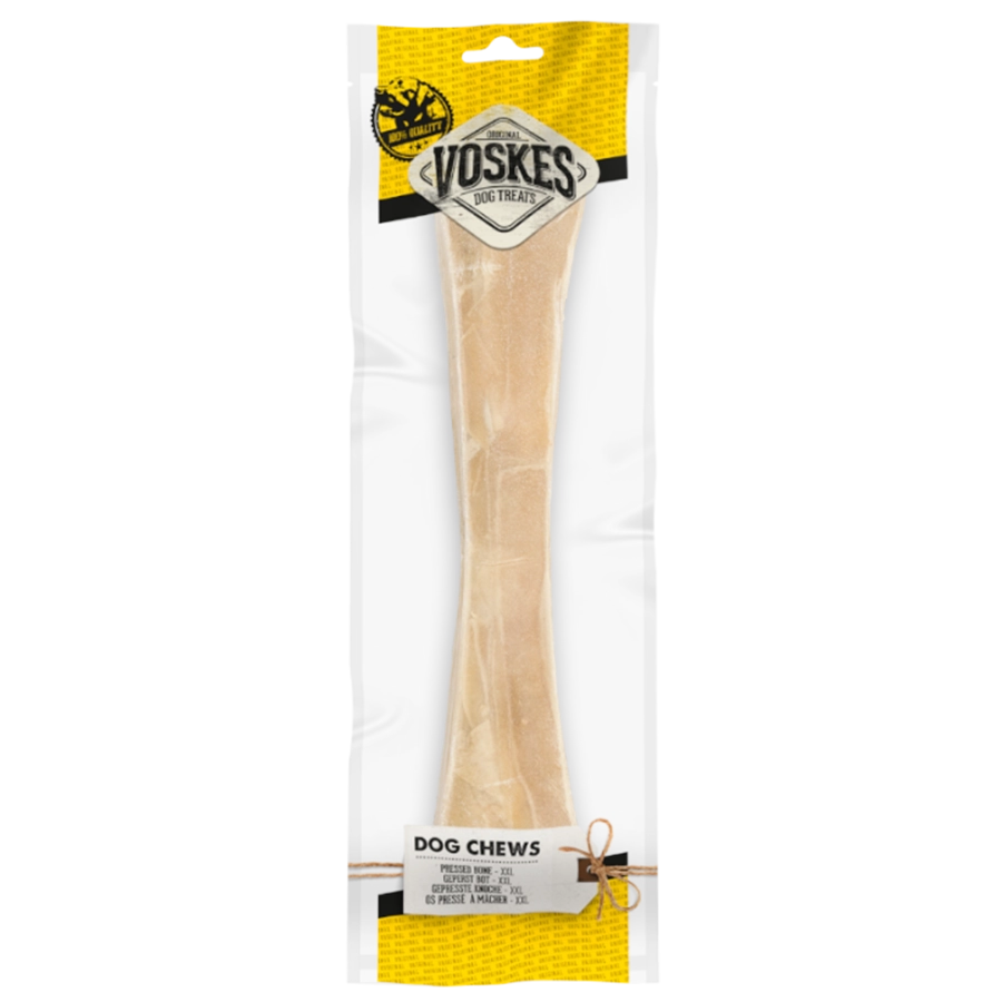 GEPRESSTE KNOCHEN XXL 30,5CM - 1ST | Geperst bot hond | Voskes Treats | VOSKES