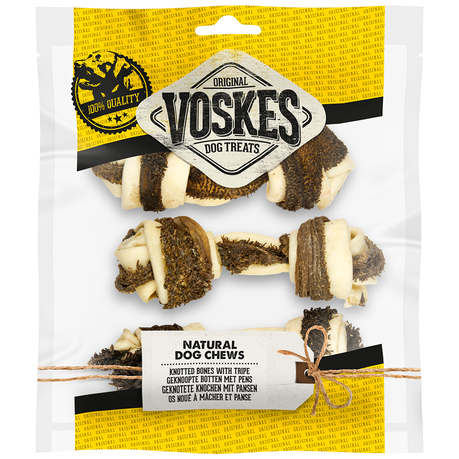 KNOTTED BONES WITH TRIPE | Pens hond | Voskes Treats | VOSKES
