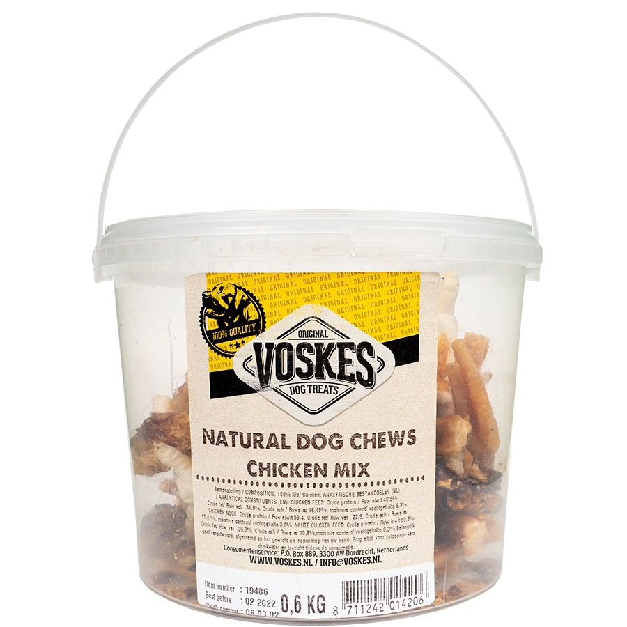 MIX BUCKET CHICKEN | Hondensnacks met kip | Voskes Treats | VOSKES