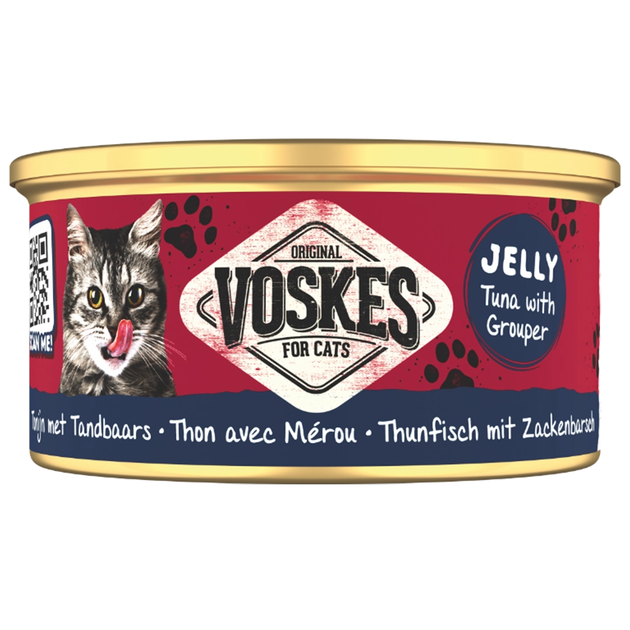  JELLY TUNA WITH GROUPER | JELLY WETFOOD TUNA WITH GROUPER | VOSKES