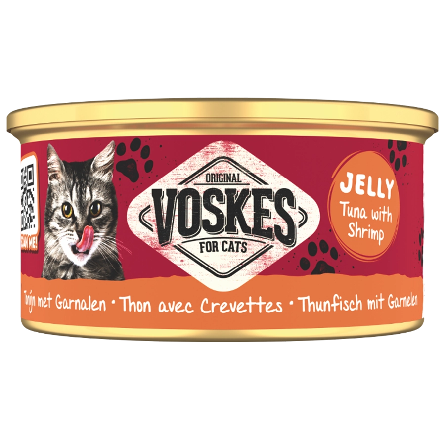 GELÉE THON AVEC CREVETTES | JELLY WETFOOD TUNA WITH SHRIMP | VOSKES