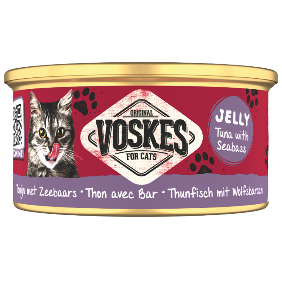 THUNFISCH MIT WOLFSBARSCH | Kattensnack met tonijn met zeebaars | Voskes Treats | VOSKES