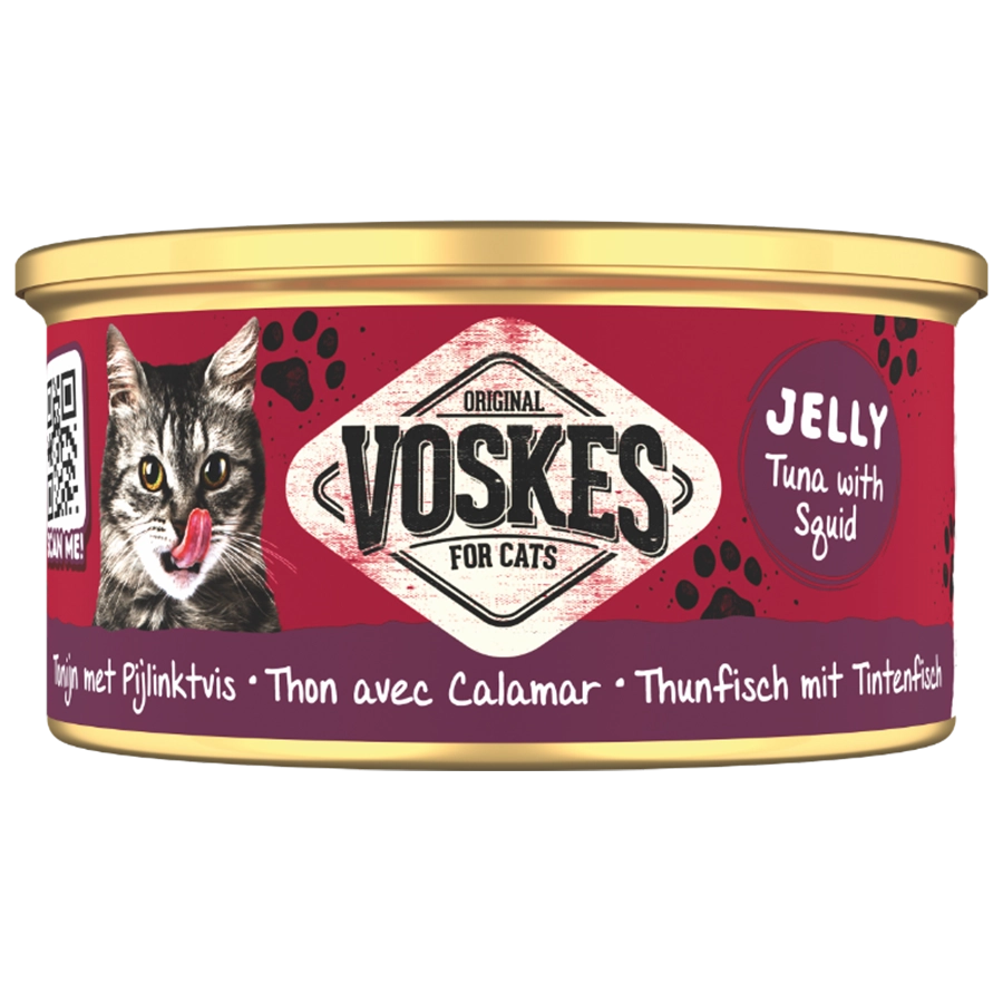 GELEI TONIJN MET PIJLINKTVIS | JELLY WETFOOD TUNA WITH SQUID | VOSKES