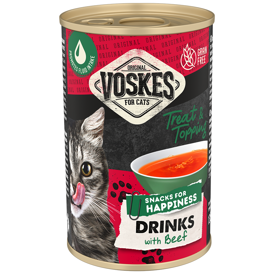 DRINK MET RUND  | Kattensnack met beef | Voskes Treats | VOSKES