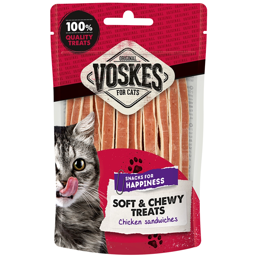 KIP SANDWICHES | Kattensnacks kip en vis |  Voskes Treats | VOSKES