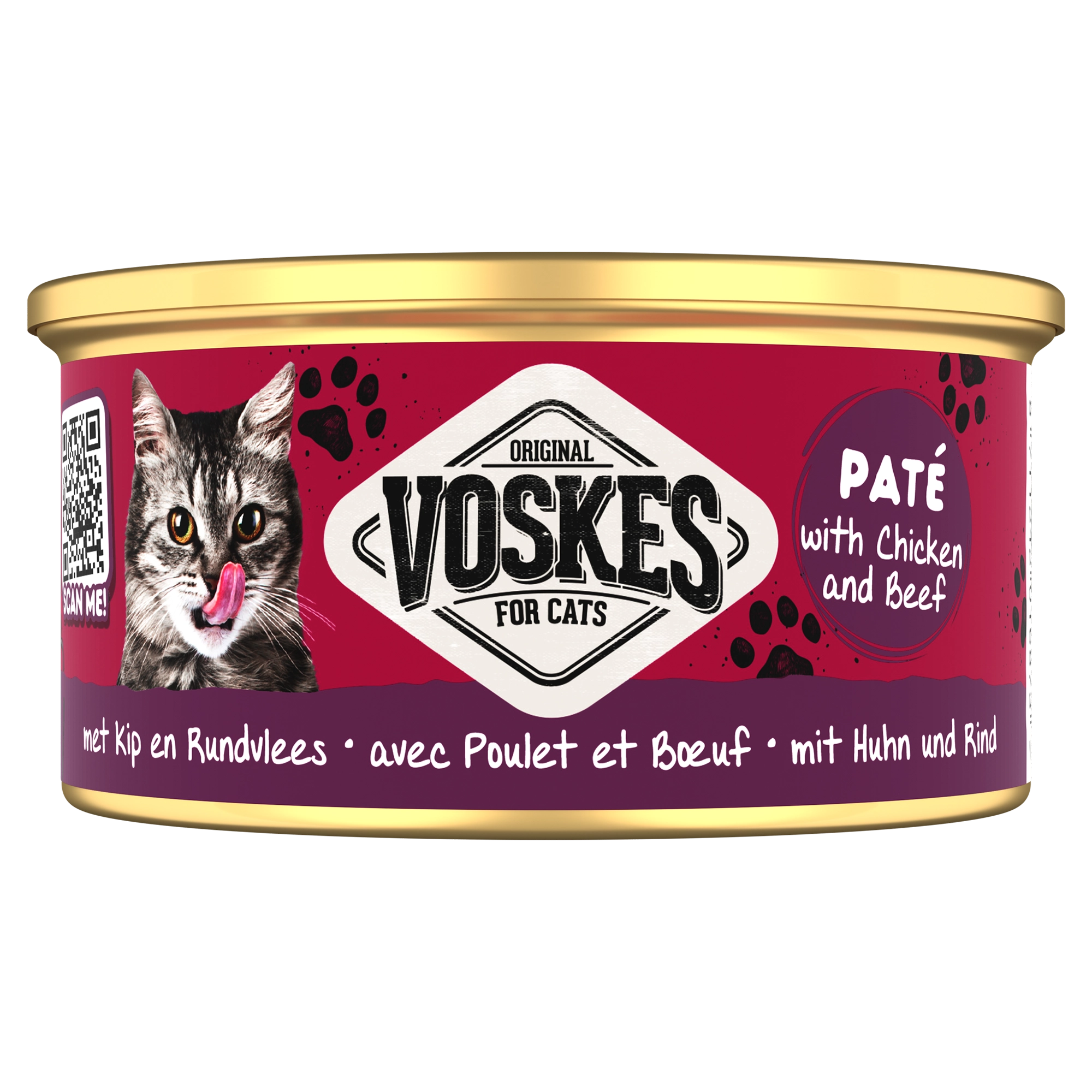 PATÉ MET KIP & RUNDVLEES | PATÉ WETFOOD WITH CHICKEN & BEEF | VOSKES