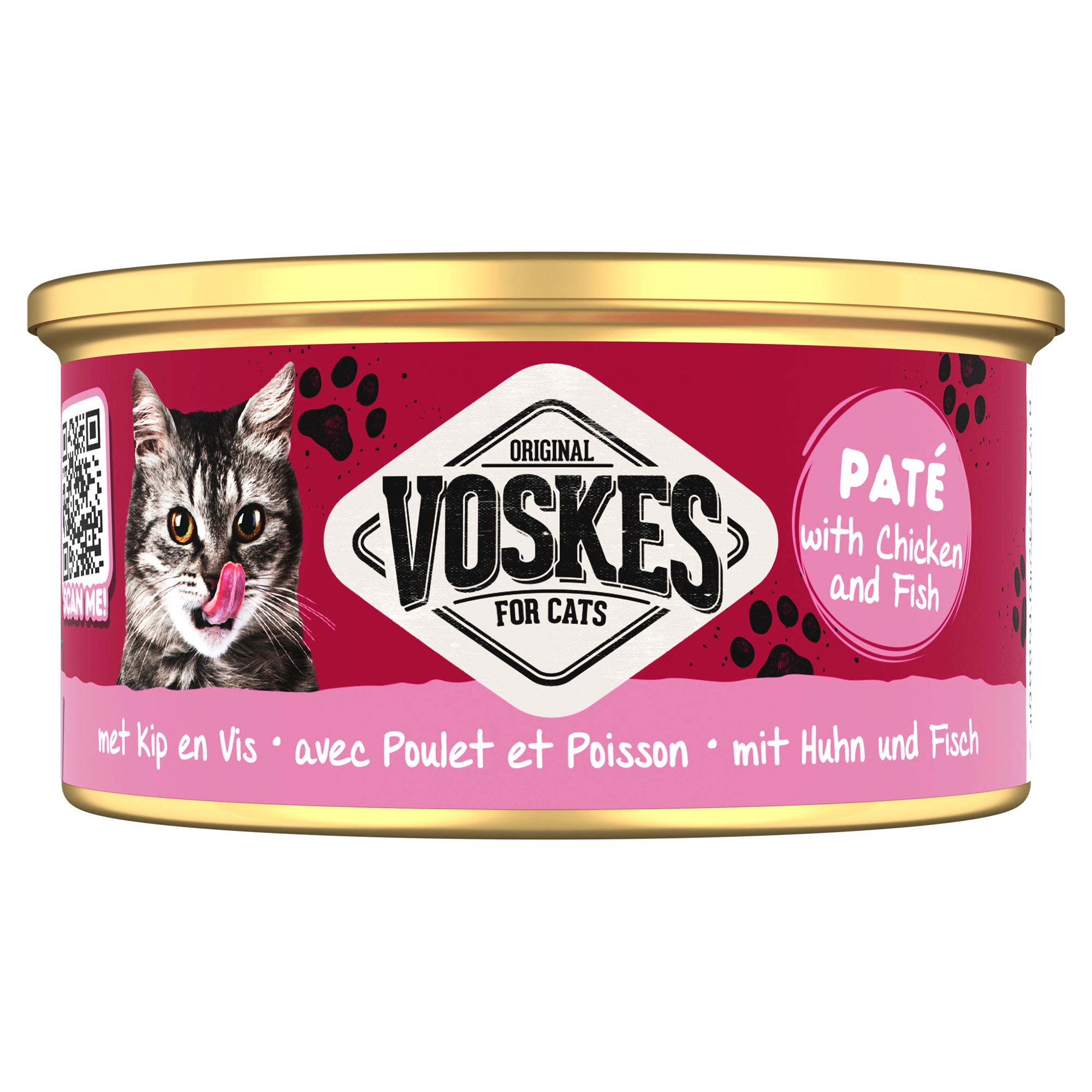 PATÉ MET KIP & VIS | PATÉ WETFOOD WITH CHICKEN & FISH | VOSKES