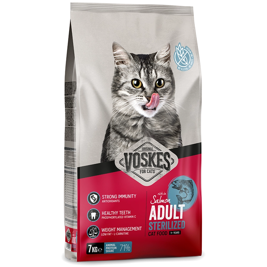 ADULT STERILIZED SALMON 7KG | ADULT STERILIZED SALMON 7 KG | VOSKES
