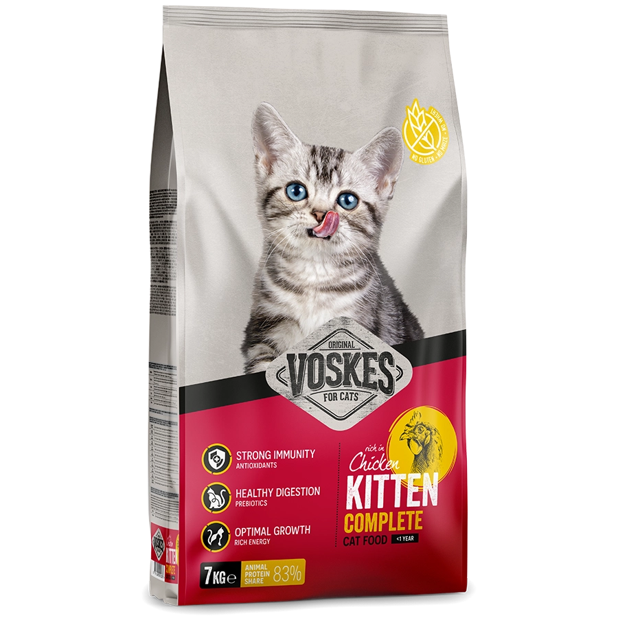 KITTEN COMPLETE CHICKEN 7KG | KITTEN COMPLETE CHICKEN 7KG | VOSKES