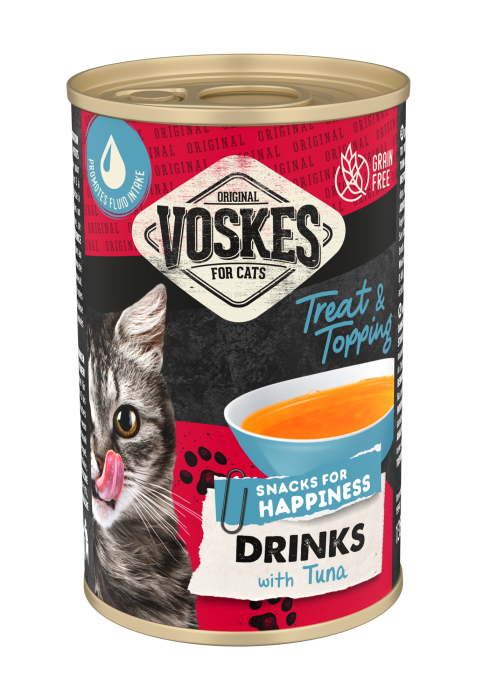 DRINK MET TONIJN | Kattensnack met tonijn | Voskes Treats | VOSKES