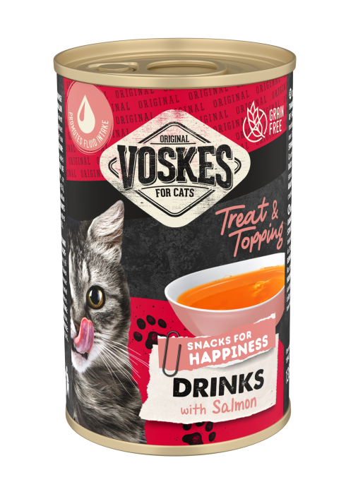 DRINK MET ZALM | Kattensnack met zalm | Voskes Treats | VOSKES