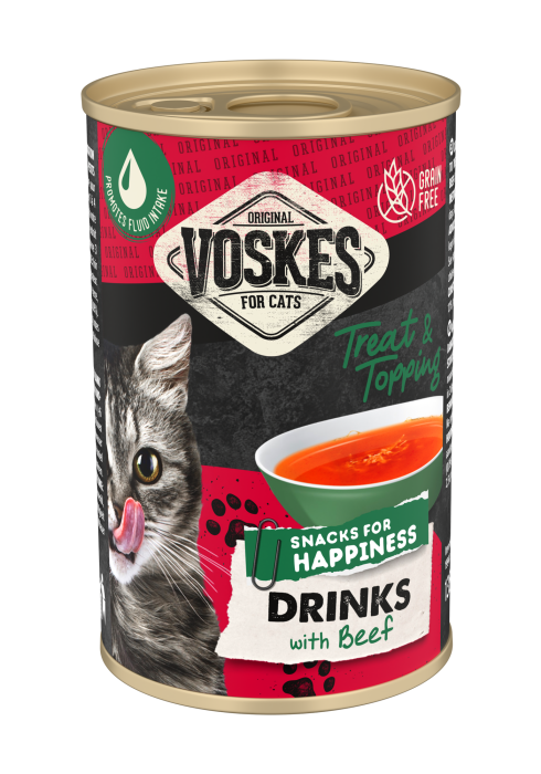 DRINK MET RUND  | Kattensnack met beef | Voskes Treats | VOSKES