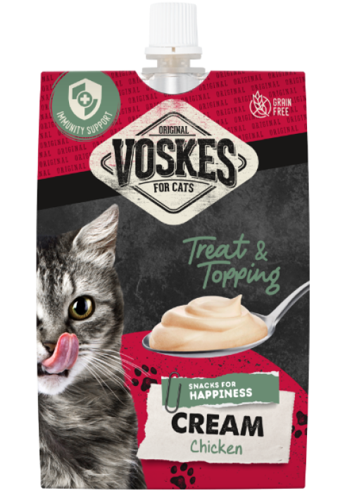 CREAM WITH CHICKEN  | Kattensnack met kip | Voskes Treats | VOSKES