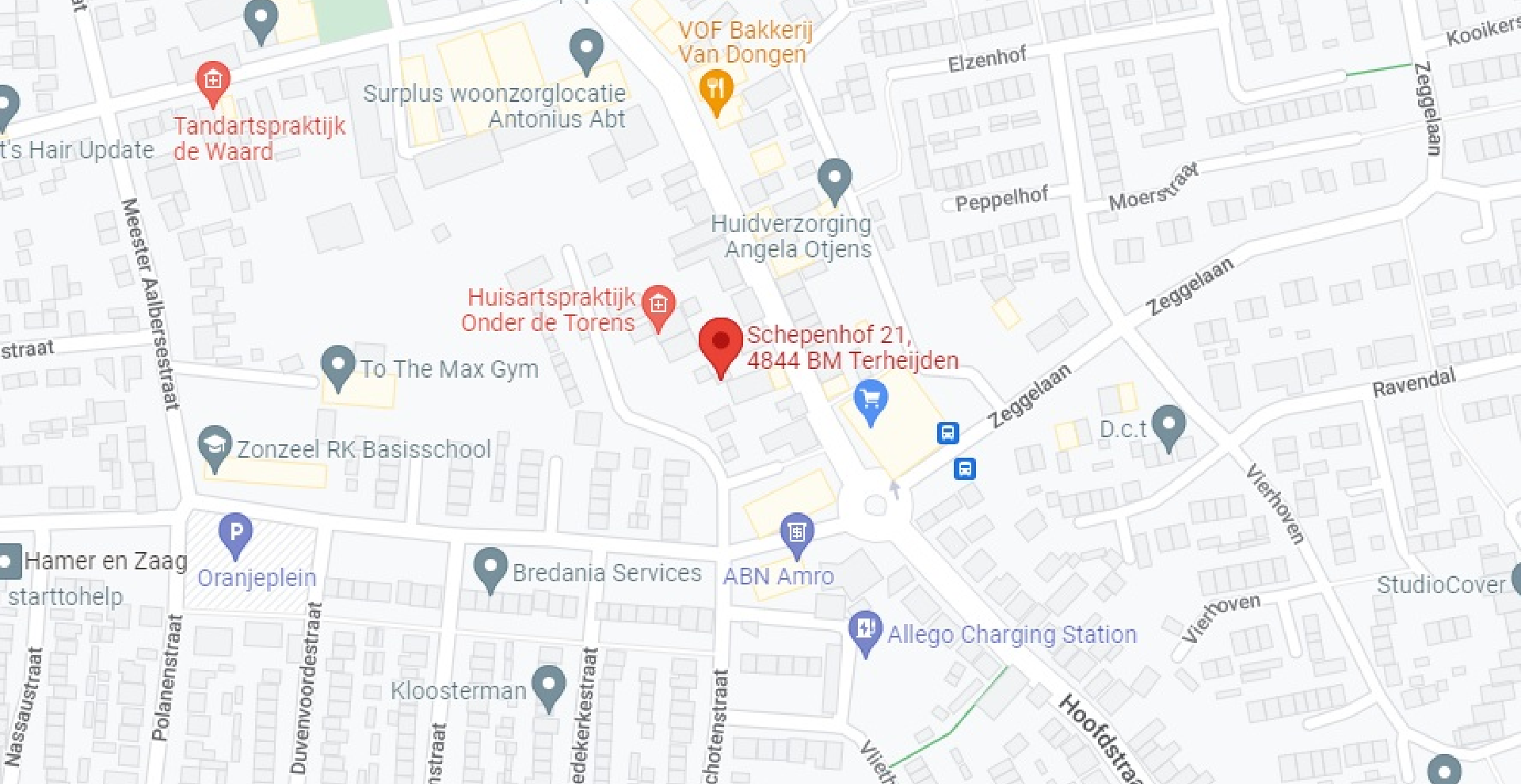 Locatie van Schepenhof Fysio in Google Maps
