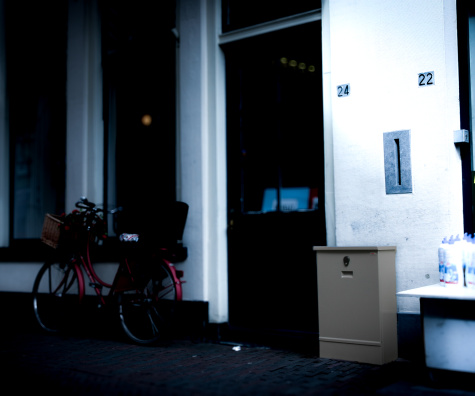 RVS buitenkast voor coax-aansluiting of glasvezel (CAI)