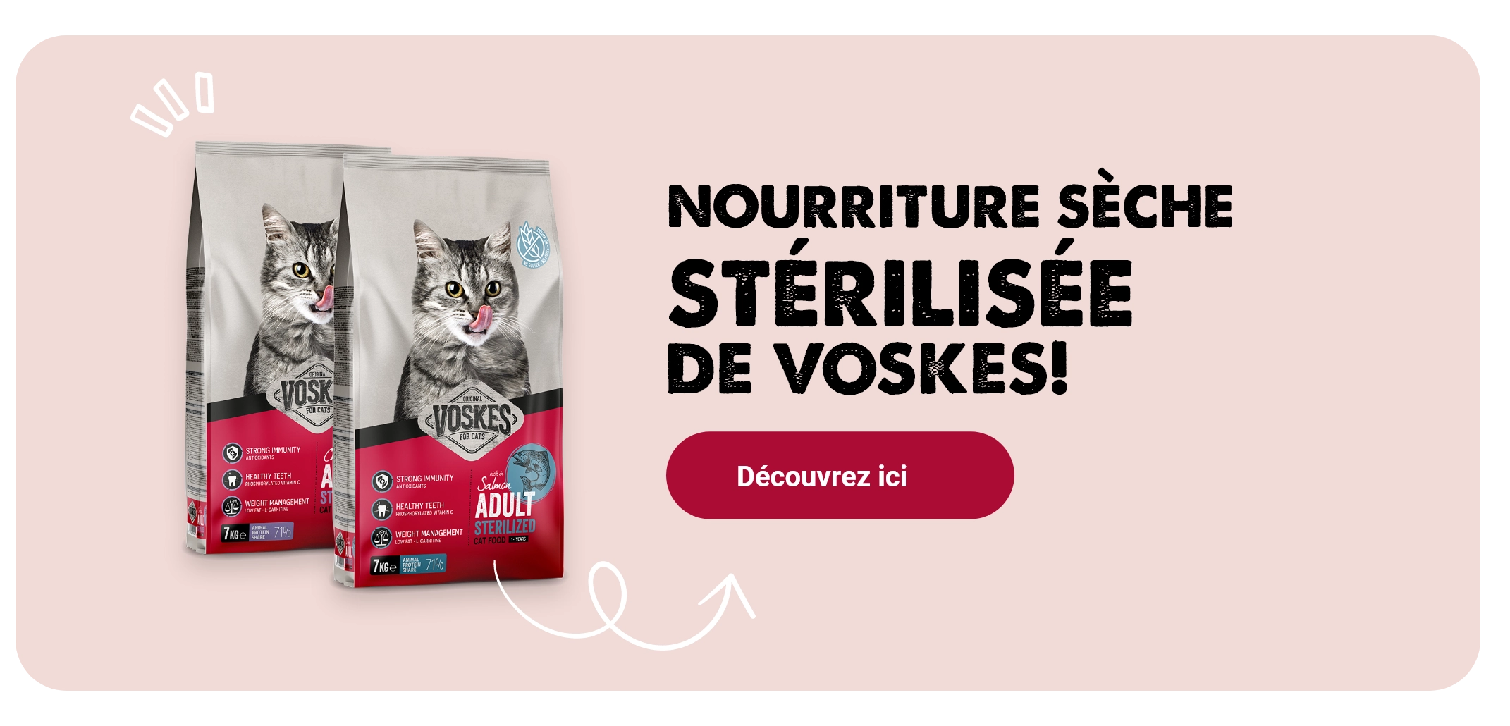 Nourriture sèche stérilisée de Voskes